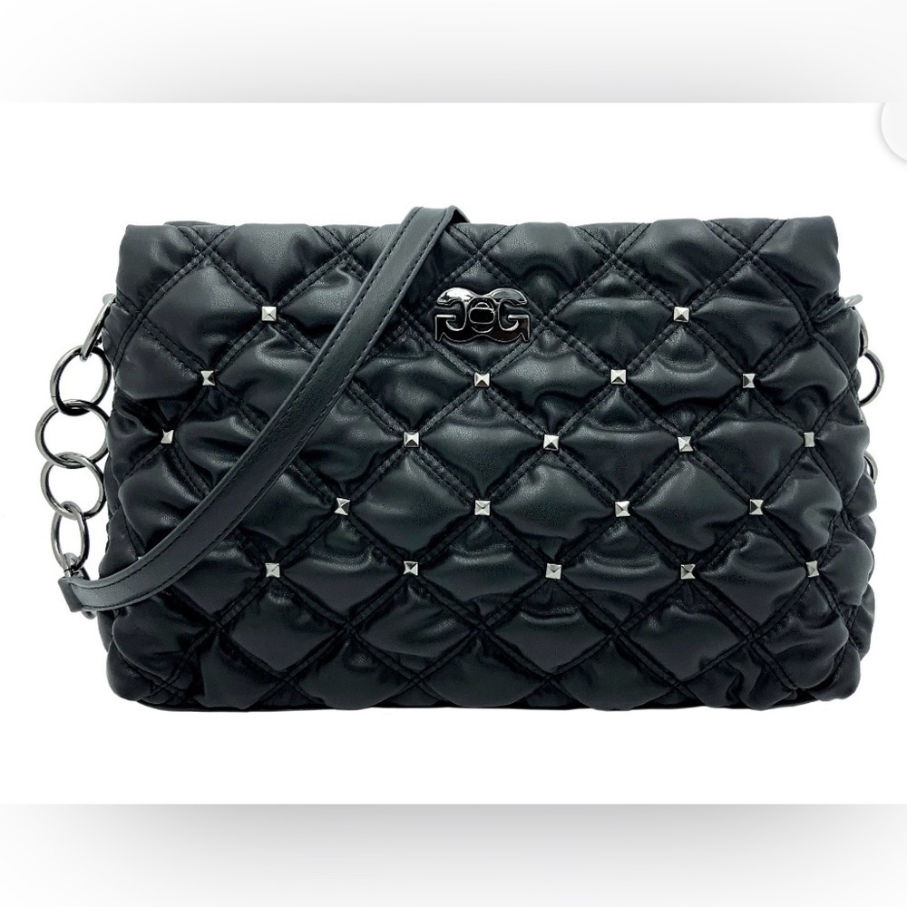 Gilda Paris Waffle Quilted Black Crossbody Bag NEW NWT - Picture 1 of 6